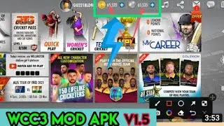 World Cricket Championship 3 v1.5 MOD APK + OBB (Unlimited Money) Wcc3 Hack Mod Apk 100% Work