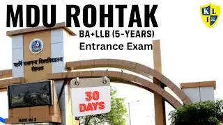MDU BA LLB Entrance Exam Preparation: Online Batch + Offline Class : Kautilya Law Institute, Rohtak