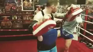 Grace Spicer Training With Rory Crawford At Double K Gym