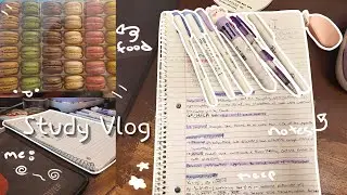 PRODUCTIVE Study Vlog 🍞 || Student Grind, last assignment, TONS of notes, etc
