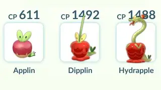 using (Applin, Dipplin, Hydrapple) Family in Pokemon GO.