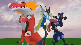Love is the Servant of Chaos (Inteleon, Skeledirge & Greninja) Pokémon MMD