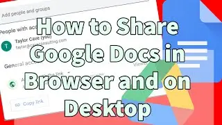 Sharing Google Docs in your Browser and on your Desktop