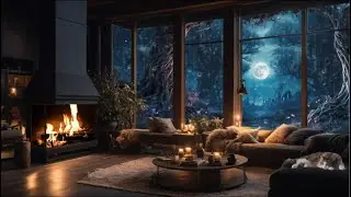 Moonlit Rainfall With Cat : Embracing Silence in the Jungle - Sound Rain For Sleeping