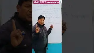 math CTET examination  #rcdigitalstudy #shorts