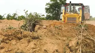 The Best KOMATSU DozerD60P Driving Techniques Pushing Topsoil For Processing A Massive New Canal Dig