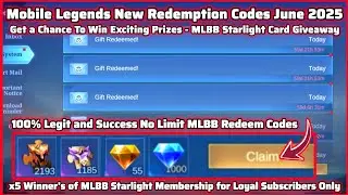No Limit Mobile Legends New Redeem Codes June 27, 2025 - 100% Legit MLBB Redeem Codes + ML Giveaway