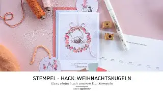 DIY Stamping Tutorial - Unser Dots-Kranz-Trick | DIY Weihnachtskarten mit Stempeln!