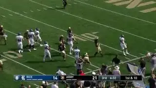 Army Football: Andy Davidson 22-Yard Run vs. Rice 9-10-16
