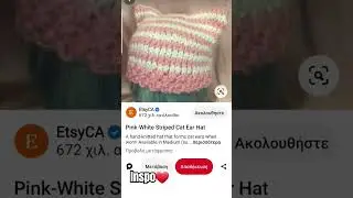 Crochet a cat beanie w/m🍓