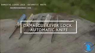 Lever Lock Damascus Steel Knife - SwordsSwords