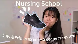 Nursing School shoe review! Skechers Sure Track Erath + Law and ethics exam!!