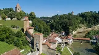 Fribourg&rsquo;s medieval fortifications / June 2018 / Phantom 4 Pro V2.0