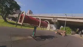 High speed cinewhoop fliping super fast cinematic FPV naked drone park 4