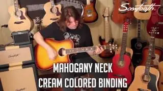 Sawtooth ST-ADEC Series Solid Top Acoustic-Electric Dreadnought Cutaway Guitar Demo