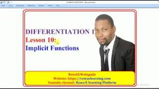 10 - DERIVATIVES OF IMPLICIT FUNCTIONS (A-LEVEL MATH)