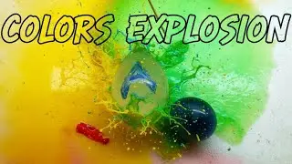 Relaxing ASMR Balloon Popping with Colorful Water Splashes💬 ترکیدن آرامش&zwnj;بخش بادکنک&zwnj;ها با پاشش&zwnj;رنگ