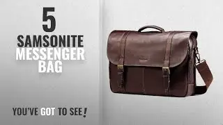 Top 10 Samsonite Messenger Bag [2018]: Samsonite Colombian Leather Flap-Over Messenger Bag, Brown,