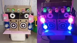 how to make mini dj trolly /small DJ loading/mini DJ gadi /Miniature village life.