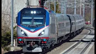 Dale Jr and Silverstream going on a train ride on Amtrak northeast regional train