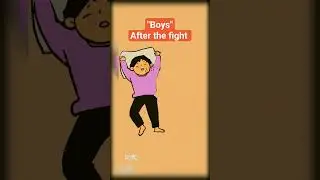 Girls v/s Boys after the fight Animation #funny #animation #shorts #boys