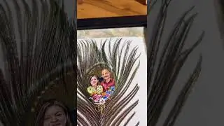 Peacock Feather Painting WhatsApp +918667256653 to order #handmadegifts #featherpainting #featherart