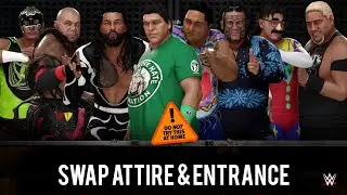 WWE 2K25 - GIMMICK SWAP MALE ATTIRE AND ENTRANCE PART 1 #wwe2k25