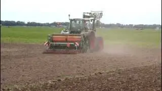 Ciągnik Fendt z siewnikiem Amazone AD 3000 super