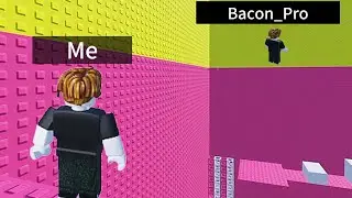 RACING A PRO IN ROBLOX.