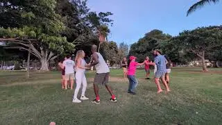 Rueda at the December timba party at Queens Beach number 2