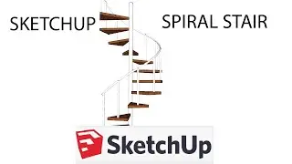 SKETCHUP TUTORIAL TAGALOG VERSION FOR BEGINNER : SPIRAL STAIR IN 10 MINUTES #theworker