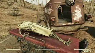 pre-war car pile up police shoot out (unmarked) | Fallout 76 Scene