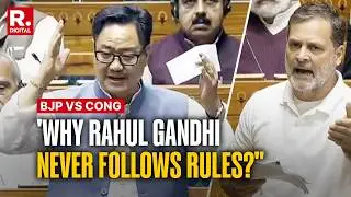 'Why Can't Rahul Gandhi Stick By Rules?', Kiren Rijiju Slams Cong Over Not Letting PM Modi Speak