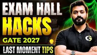 Last Moment Tips for GATE 2026 | Exam Hall Hacks |  #gate2026 #gate2027 #gauravbabu #gateexam