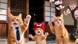 Возвращение домой дождливой ночью ☔ Уютный и добрый котенок #семейноевремя #времясони #рыжийкот #...