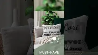 Personalized Family Pillow Wedding Date Throw Pillow with Names Bridal Gift Housewarming Present ...