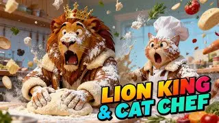 Royal Kitchen Chaos: Cat & Lion&rsquo;s Hilarious Cooking Fails! 🍝🔥