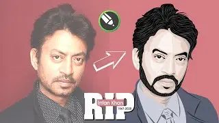 Tribute to Irrfan Khan Vector Art Created in CorelDraw by LRGWall