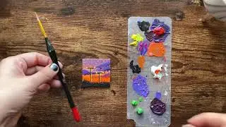 Try this Extremely tiny Fridge magnet Art | Magnet Canvas Painting|Step by Step #magnet #minicanvas