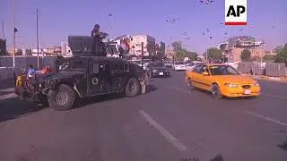 Iraqi forces celebrate with locals in Kirkuk centre