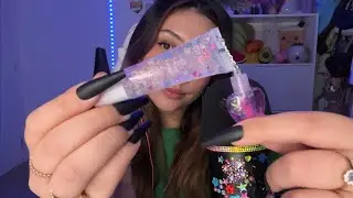 ASMR lip gloss application on you + me 💞 ~personal attention + mouth sounds~ | Whispered
