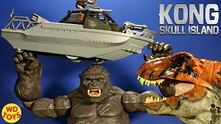 New King Kong Skull Island Monarch Expedition Team Vs Bull T-Rex Jurassic Park  Unboxing