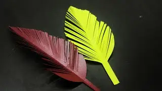 PAPER CRAFT FEATHER 2022-2023 paper raft feather making DIY