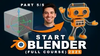 Texturing & Coloring a Stylized Robot in Blender &ndash; Part 5 (Final Ep) | Tutorial for beginners 2025