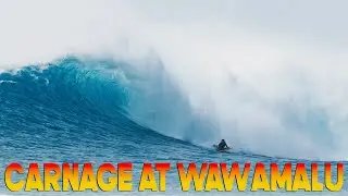 MASSIVE NORTH EAST SWELL UNLEASHES CARNAGE AT WĀWĀMALU (SANDY BEACH)