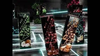3D Protein Bar Models | Custom Labels | Chocolate, Caramel, Vanilla, Coconut