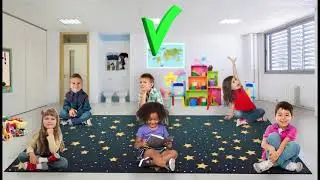 Social Distancing Colorful Area Rug For Kids with Starry Sky Design