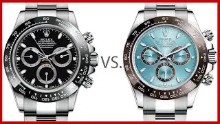 ▶POR&Oacute;WNANIE Rolex Daytona Platinum i stali nierdzewnej (116500LN vs 116506)