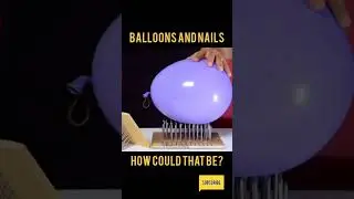 Balloons and nails #balloons #nails #shorts #experiment #science