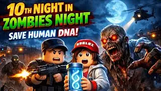 10 night = hardcore 😟💀 fight with zombies Roblox  #game #roblox #trendingvideo 